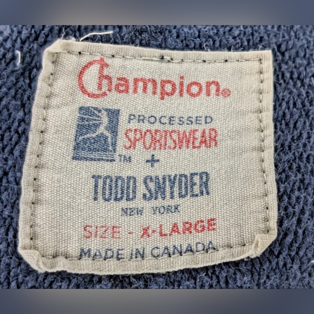 Champion x Todd Snyder Men's Sweatpants in Navy Size XL SPELLOUT - Picture 5 of 5